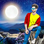 Night photo editor moon frames icon