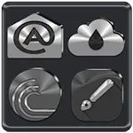 Black, Silver & Grey Icon Pack icon