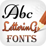 Fonts Style - Lettering design icon