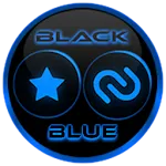 Flat Black and Blue Icon Pack icon