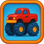 Monster truck hill climb icon