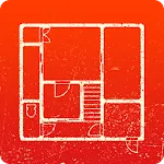 Floor plan card game icon