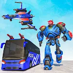 US Police Bus Transmute Robot icon
