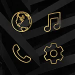 Lines Gold - Icon Pack icon
