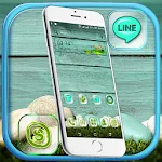 Cyan Wooden Launcher Theme icon