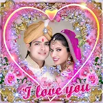 Lovely flower photo frame icon