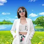 Background changer of photos icon