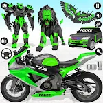 Police Eagle Robot Bike Game icon