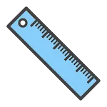 Ruler - millimeter ruler icon