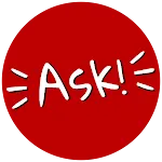 Ask! Party card and quiz game icon