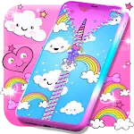 Kawaii zipper lock screen icon