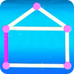 One line only : dot to dot icon