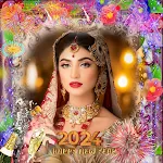New year photo frame 2024 icon
