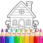 Kids Glitter House Coloring icon